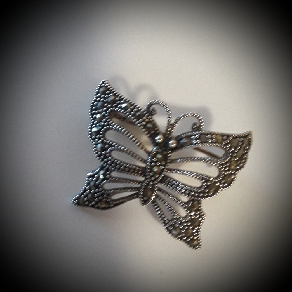 Sterling Marcasite Butterfly